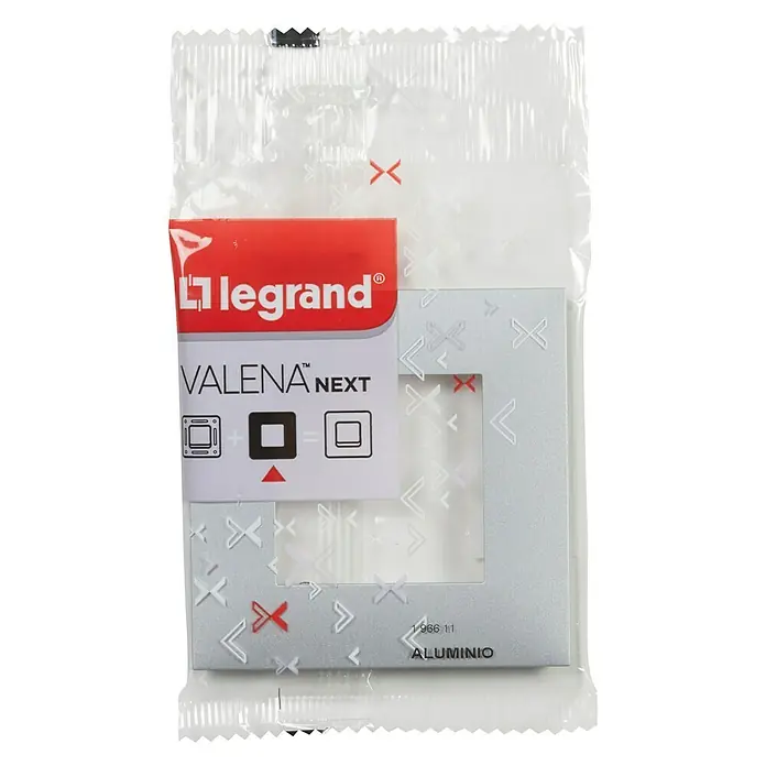 Legrand Valena Next Marco - Aluminio, x 1, Plástico, Montaje en la pared - Vista frontal