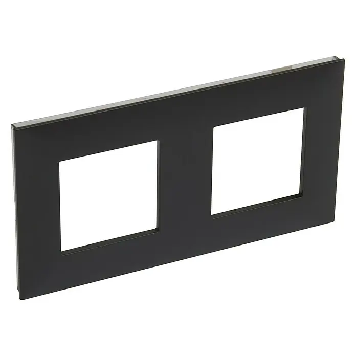 Legrand Valena Next Marco - Negro, x 2, Plástico, Montaje en la pared - Vista angular