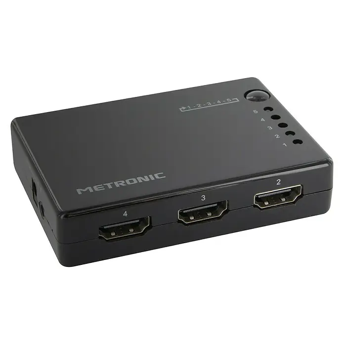 Metronic Switch HDMI 5 puertos - 2K (1920 x 1080 píxeles) - Vista angular