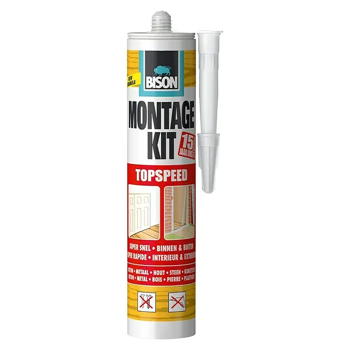 Bison Montagelijm Topspeed - 435 g, Patroon - Vooraanzicht