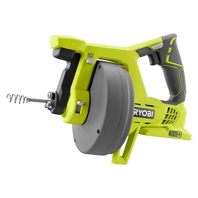Ryobi ONE+ Akku-Rohrreinigungsgerät R18DA-0 - 18 V, Ohne Akku, Leerlaufdrehzahl: 0 U/min - 600 U/min - Diagonale Ansicht