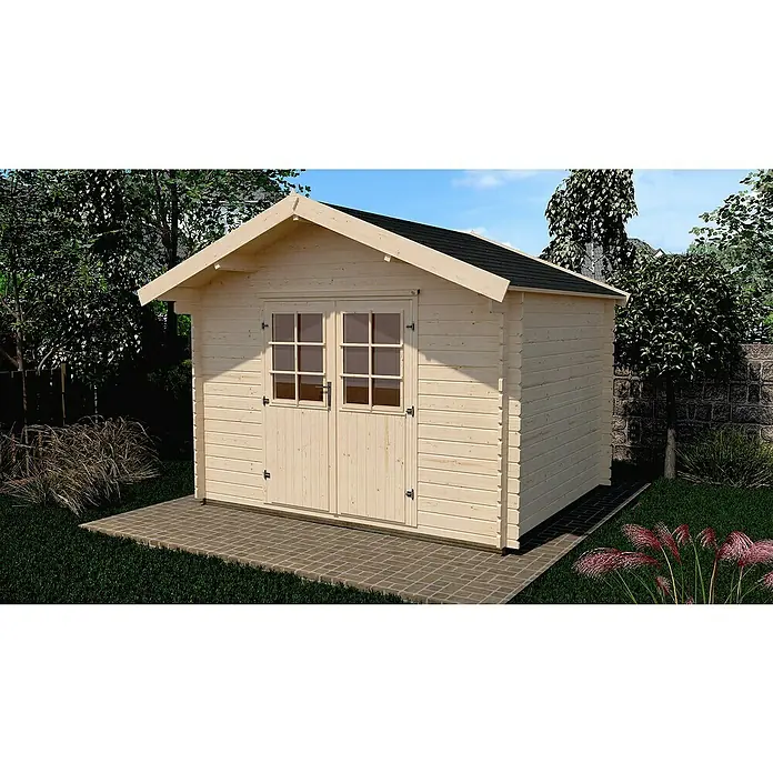Weka Gartenhaus 209 - B x T: 333 x 360 cm, Holz, Wandstärke: 28 mm - Stimmungsaufnahme