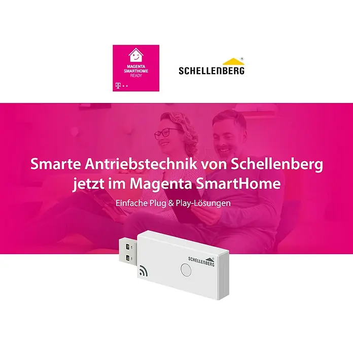Schellenberg Funk-Rollladen-Gurtwickler Rollo Drive 75 Premium - L x B x H: 155 x 37 x 199 mm, Gurtbreite: 14 mm - 15 mm, Zugkraft: 30 kg, Unterstützte Systeme: Abus Smart Friends System - Informationsansicht