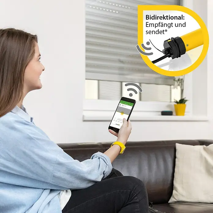 Schellenberg Funk-Rohrmotor Premium 6 Mini - Max. Rollladenfläche: 4 m² bei Kunststoffrollläden, Einbaulänge: 570 mm, Zugkraft: 15 kg