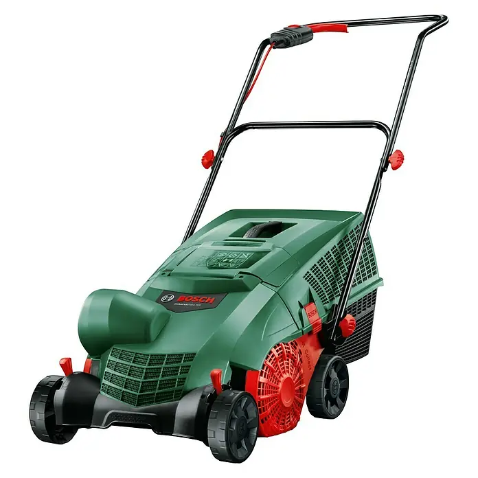 Bosch Rasenlüfter UniversalRake 900 - 900 W, Arbeitsbreite: 32 cm - Diagonale Ansicht