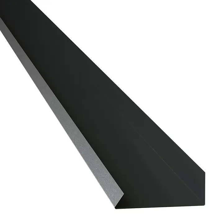 Probau Kantenwinkel Schürze - Schwarz, 100 x 10 cm, Stahl - Detailaufnahme