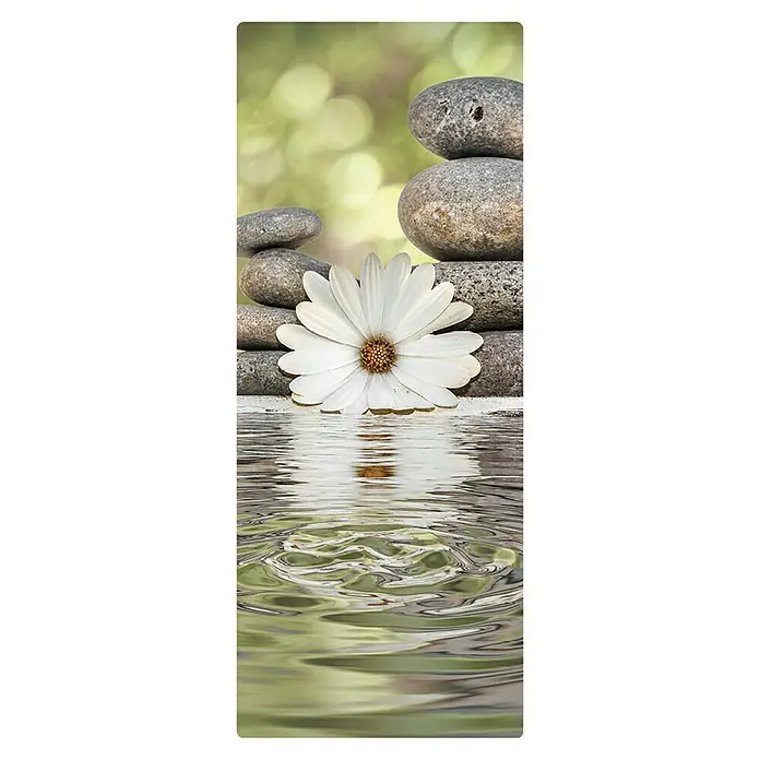 SanDesign Handmuster - 17,5 cm x 7 cm x 3 mm, Swimming Daisy - Draufsicht