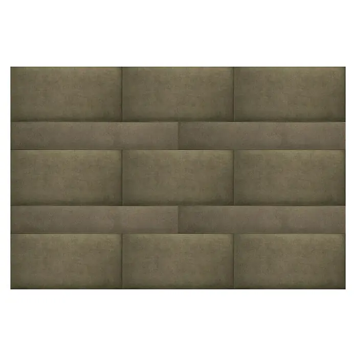 Fllow Deko-Wandpolster Velvet - Taupe, 90 x 15 cm - Draufsicht