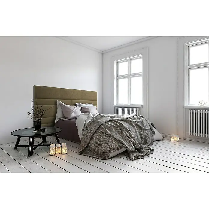 Fllow Deko-Wandpolster Velvet - Taupe, 90 x 15 cm - Stimmungsaufnahme
