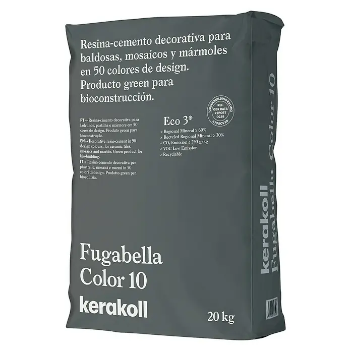 Kerakoll Sellador de resina  - cemento Fugabella - Tono de color: 10, 20 kg - Vista frontal