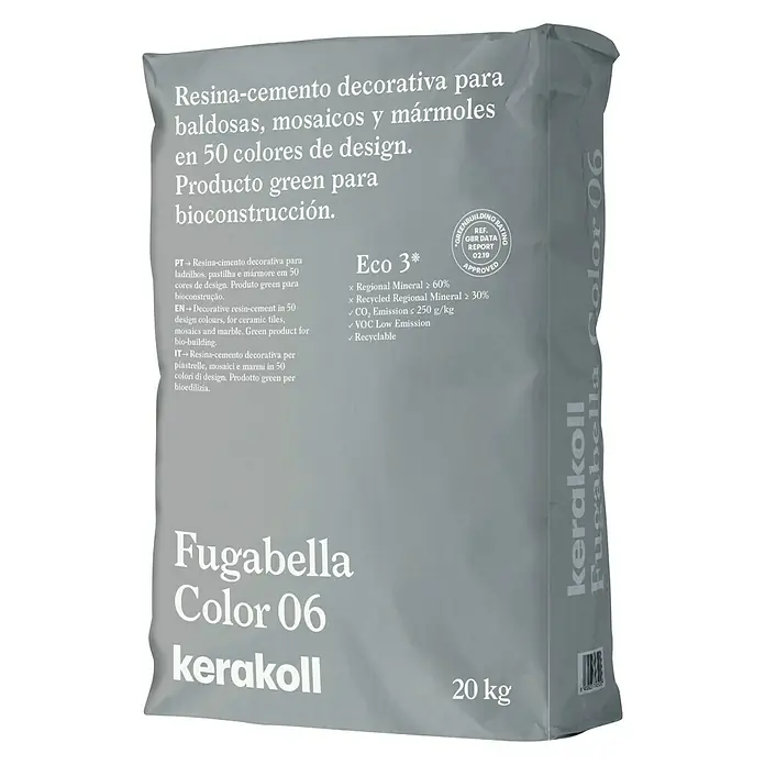 Kerakoll Sellador de resina  - cemento Fugabella - Tono de color: 06, 20 kg - Vista frontal