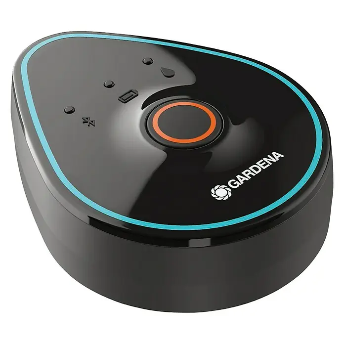 Gardena Steuerteil 9 V BluetoothÂ® - Passend für: Gardena Bewässerungsventile 9 V (bis 2020), Gardena Bodenfeuchtesensor - Diagonale Ansicht