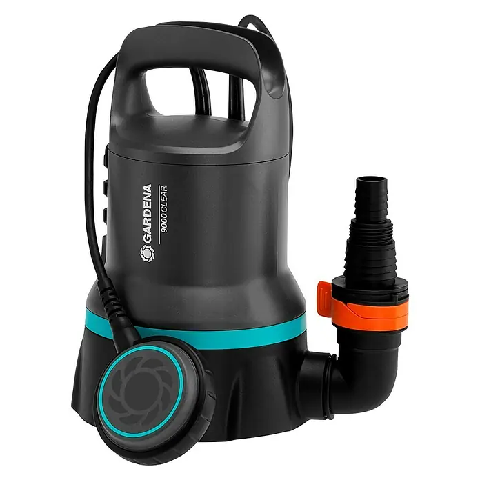 Gardena Klarwasser-Tauchpumpe 9000 - 300 W, Max. Fördermenge: 9.000 l/h - Rechte Seitenansicht