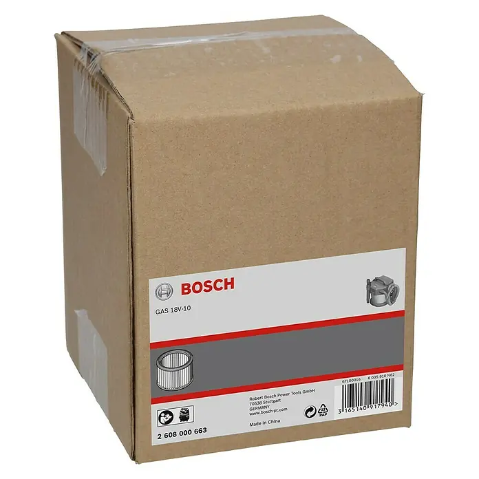 Bosch Professional Faltenfilter - Passend für: Bosch Professional Akku-Nass-Trockensauger GAS 18V-10, 1 Stk. - Diagonale Ansicht