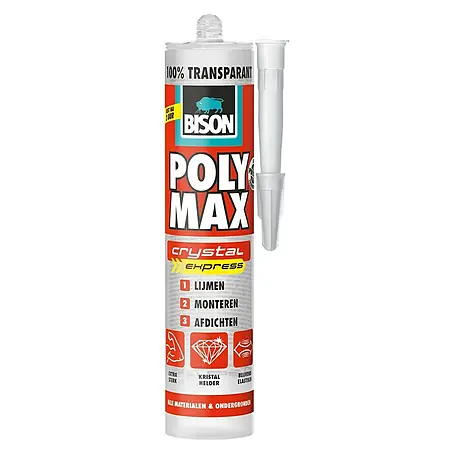 Bison Poly Max Montagelijm Crystal Express