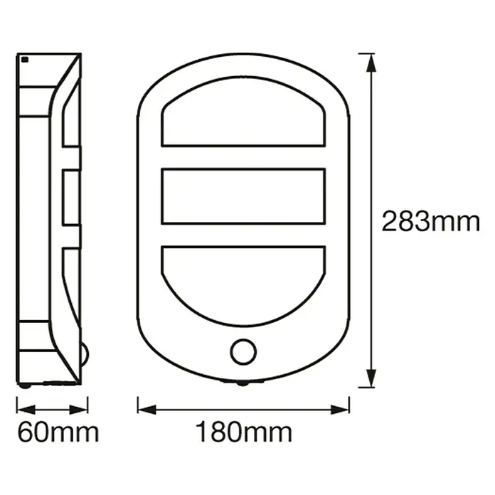 Osram Endura Style LED-Außenwandleuchte Plate Wall - 12,5 W, 180 x 60 x 283 mm, Edelstahl, IP44