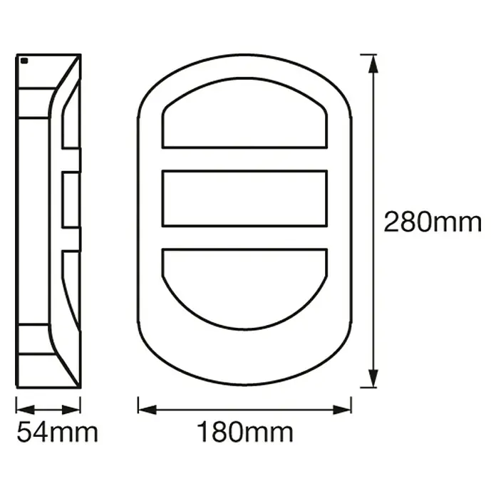 Osram Endura Style LED-Außenwandleuchte Plate Wall - 12 W, 180 x 54 x 280 mm, Edelstahl, IP44