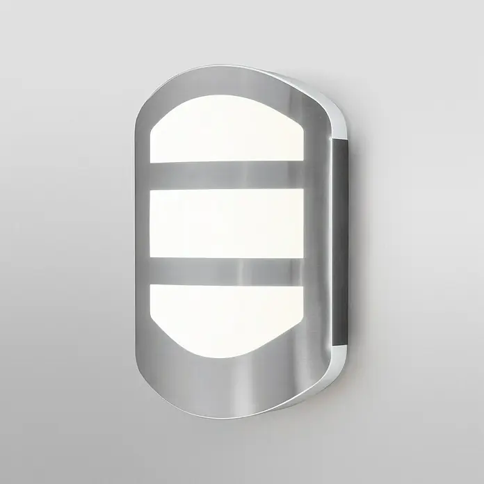 Osram Endura Style LED-Außenwandleuchte Plate Wall - 12 W, 180 x 54 x 280 mm, Edelstahl, IP44 - Stimmungsaufnahme