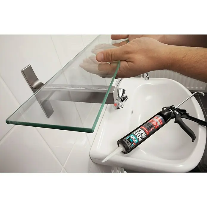 Bison Poly Max Montagelijm Crystal Express - 300 g, Patroon - Toepassingsvoorbeeld
