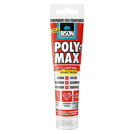 Bison Poly Max Montagelijm Crystal Express