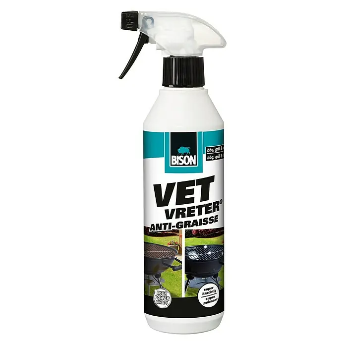 Bison Vetvreter Keukenontvetter BBQ, Grill & Oven - 500 ml, Fles met sproeikop - Vooraanzicht