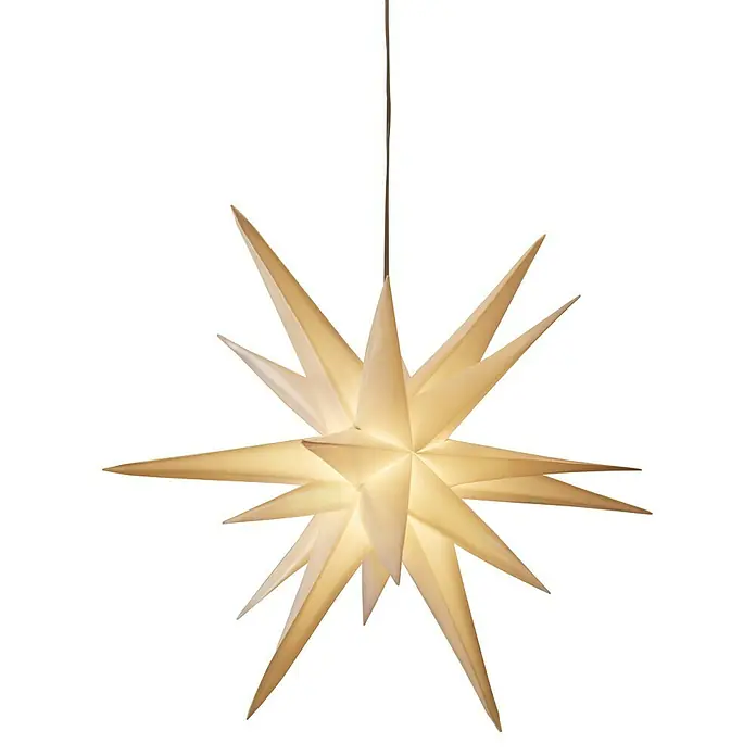 Tween Light Estrella LED colgante 3D - Para exterior, 1 luz, Diámetro: 50 cm, Blanco, Blanco cálido - Vista frontal