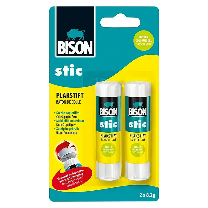 Bison Plakstift Stic - 24,6 g - Zicht van beneden