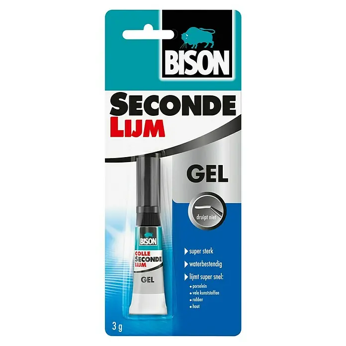 Bison Secondelijm Gel - 3 g - Vooraanzicht