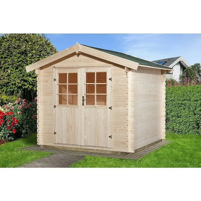 Weka Gartenhaus 209 - B x T: 288 x 234 cm, Holz, Wandstärke: 28 mm - Stimmungsaufnahme