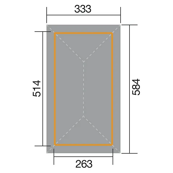 Weka Pavillon Gartenoase 651 B - L x B: 333 x 584 cm, Mit Dachschindeln