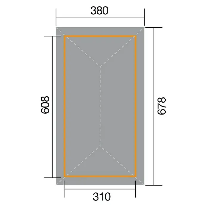 Weka Pavillon Gartenoase 651 B - L x B: 380 x 678 cm