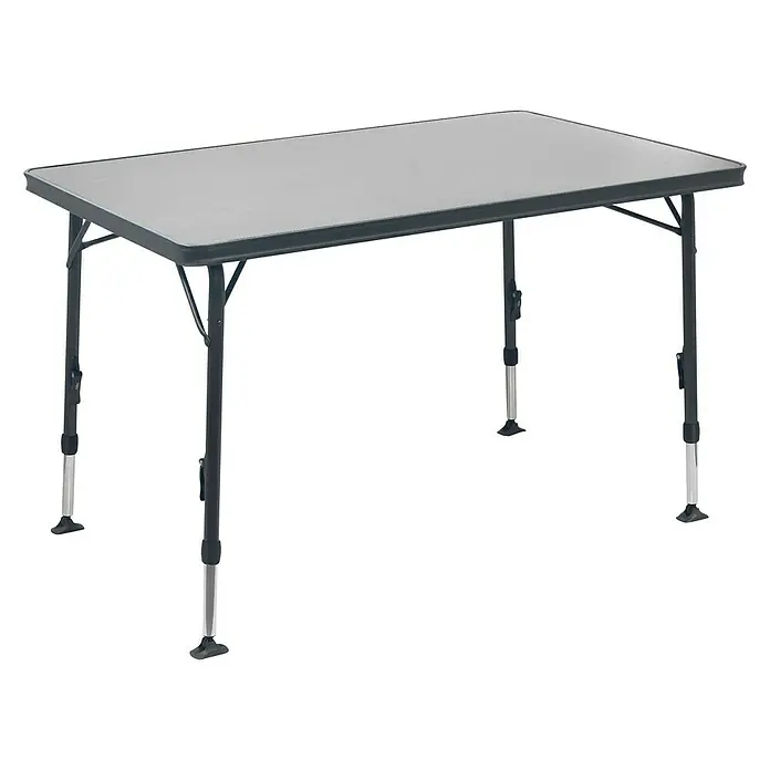 Crespo Campingtisch - L x B x H: 120 x 80 x 74 cm, Schwarz/Grau, Klappbar - Diagonale Ansicht
