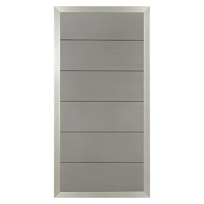 Sichtschutzelement Roma - 90 x 180 cm, WPC, Grau - Vorderansicht