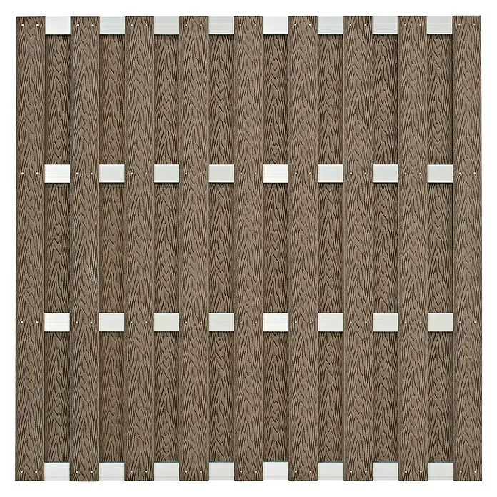 Sichtschutzelement Madrid - 180 x 180 cm, Braun - Vorderansicht