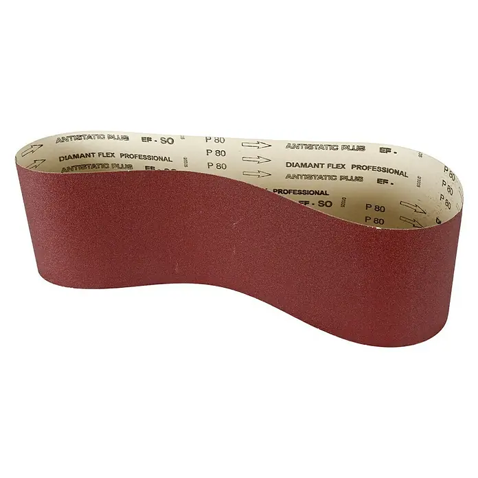 Holzmann Schleifband - L x B: 1.220 x 150 mm, Körnung: 80, 5 Stk. - Diagonale Ansicht