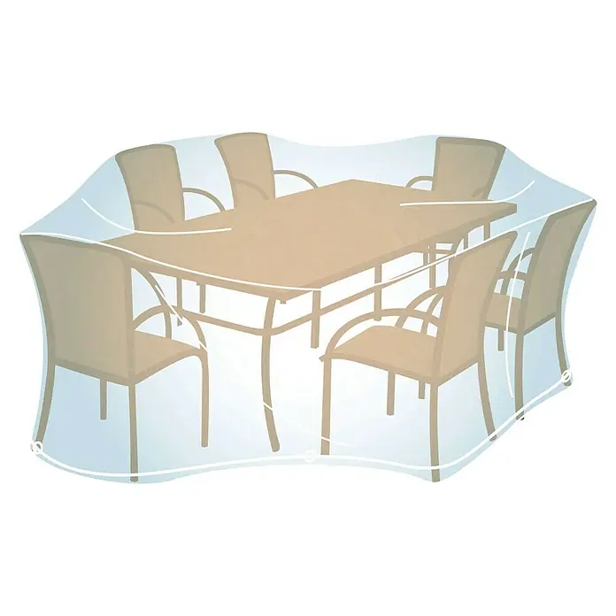 Campingaz Funda protectora para mesa de jardín L ovalada rectangular - L x An x Al: 240 x 165 x 90 cm - Vista angular
