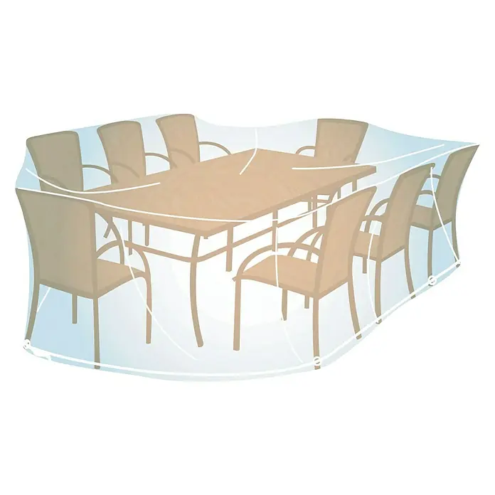 Campingaz Funda protectora para mesa de jardín XL ovalada rectangular - L x An x Al: 280 x 90 x 170 cm - Vista angular