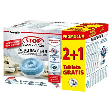 Ceresit  Tableta za dopunu za odvlaživač zraka Aero 360 + 1 tableta gratis