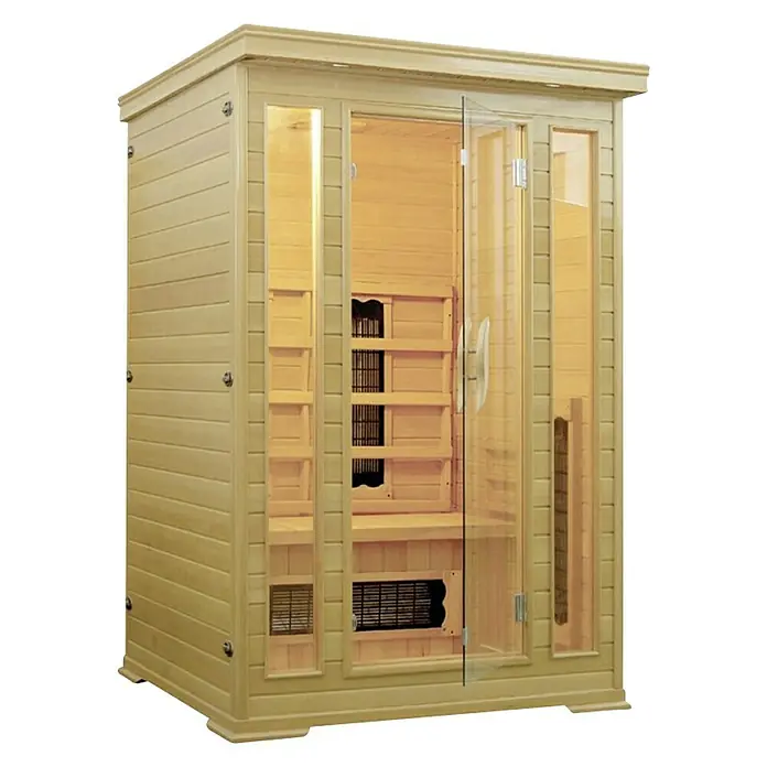 Sanotechnik Infracrvena sauna Carmen - 1.750 W, 5 keramičkih grijalica, 116 x 124 x 190 cm - Dijagonalni pogled