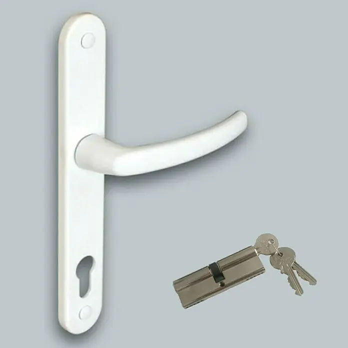 Set kvaka za vrata Yelken - Aluminij, Bijele boje - Pogled sprijeda