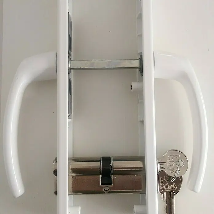 Set kvaka za vrata Yelken - Aluminij, Bijele boje - Detaljan prikaz