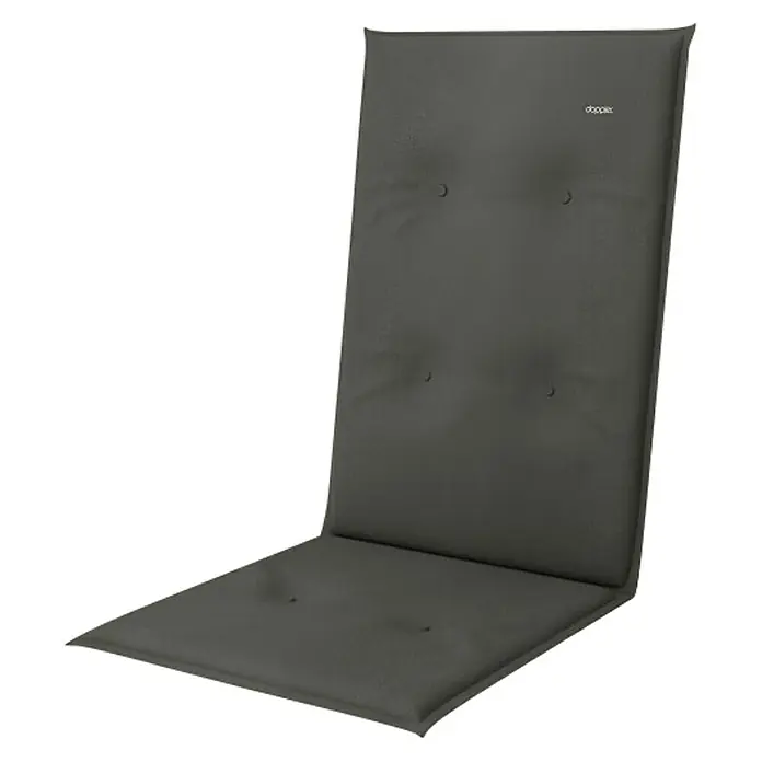 Doppler Navlake za vrtni namještaj - Antracit, D x Š x V: 119 x 48 x 4 cm, Stolica s visokim naslonom, Poliester - Dijagonalni pogled