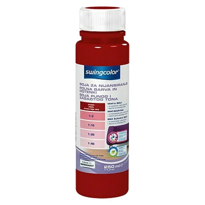 swingcolor Boja za nijansiranje - 250 ml, Crvene boje - Pogled sprijeda