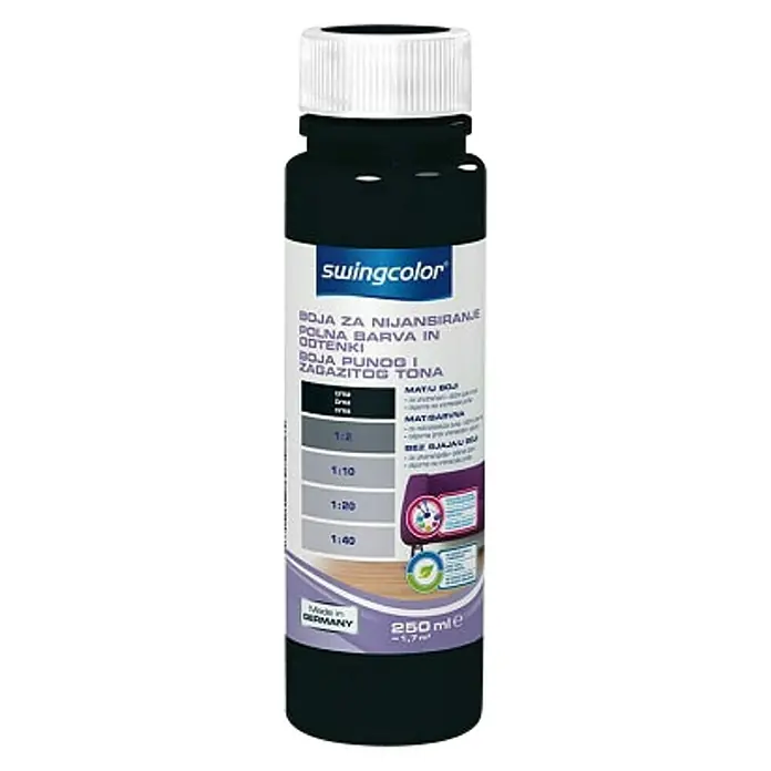 swingcolor Boja za nijansiranje - 250 ml, Crne boje - Pogled sprijeda