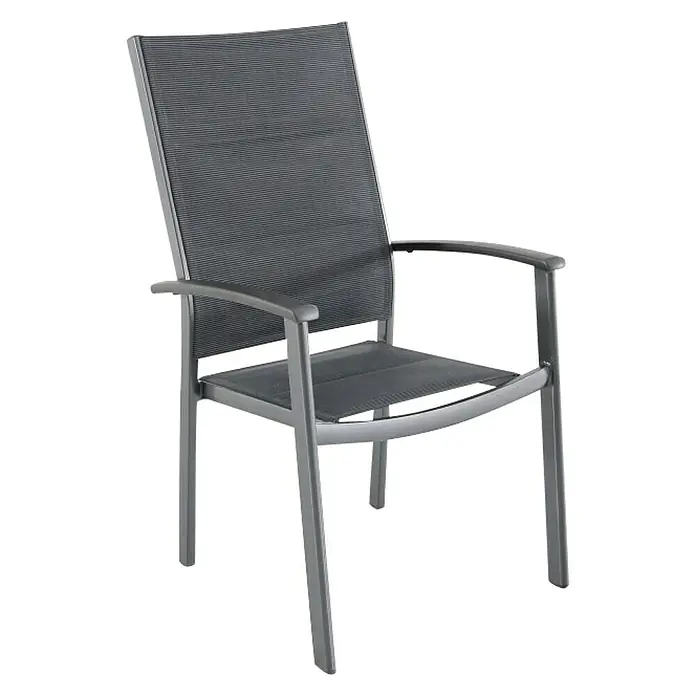 Vrtna stolica Maja - D x Š x V: 67 x 60 x 104 cm, Antracit - Dijagonalni pogled