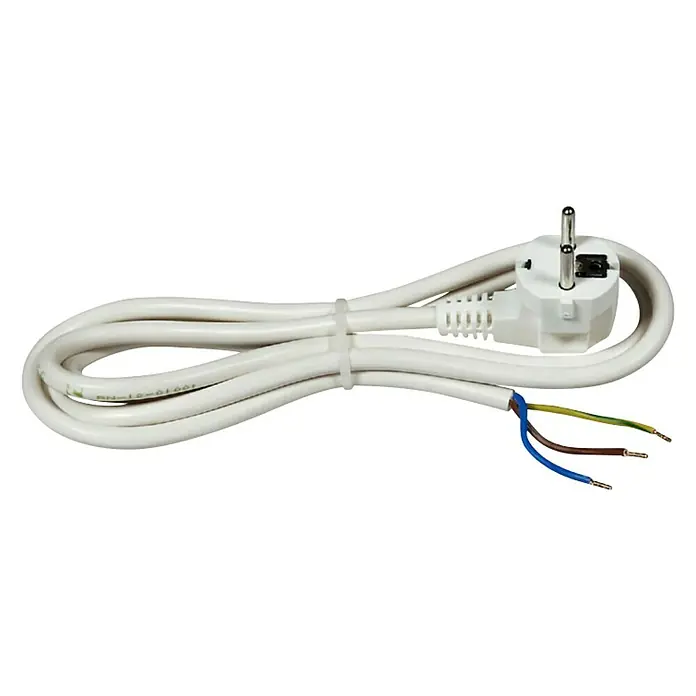 Commel Priključni kabel - Bijele boje, 1,5 m - Pogled odozgo