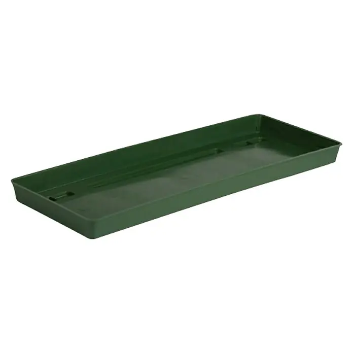 Podložak za žardinjeru za cvijeće - 40 mm x 15 cm x 3 cm, Zelene boje - Dijagonalni pogled
