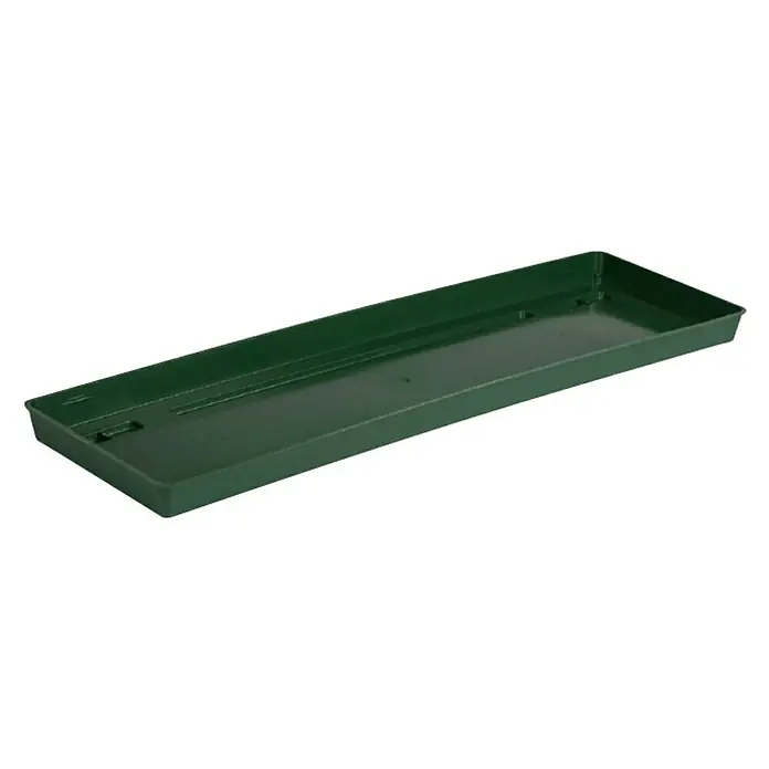 Podložak za žardinjeru za cvijeće - 50 x 15 x 3 cm, Zelene boje - Dijagonalni pogled