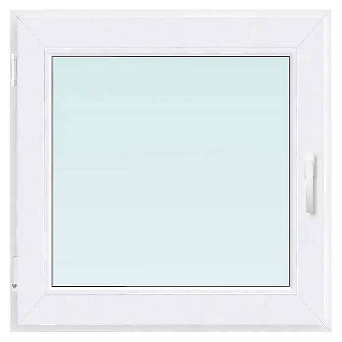 PVC prozor bez kvake - Š x V: 60 x 60 cm, DIN lijevo, Bijele boje - Pogled sprijeda