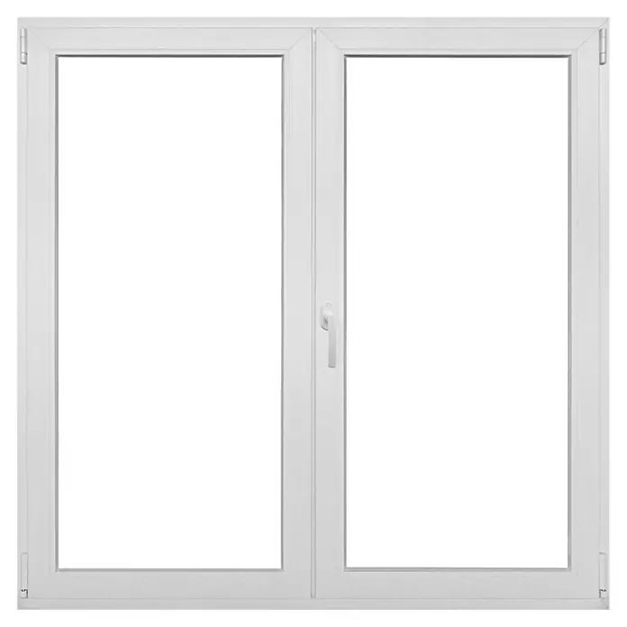 PVC prozor bez kvake, 6 komora, 3 stakla - Š x V: 120 x 120 cm, DIN desno, Bijele boje - Pogled sprijeda